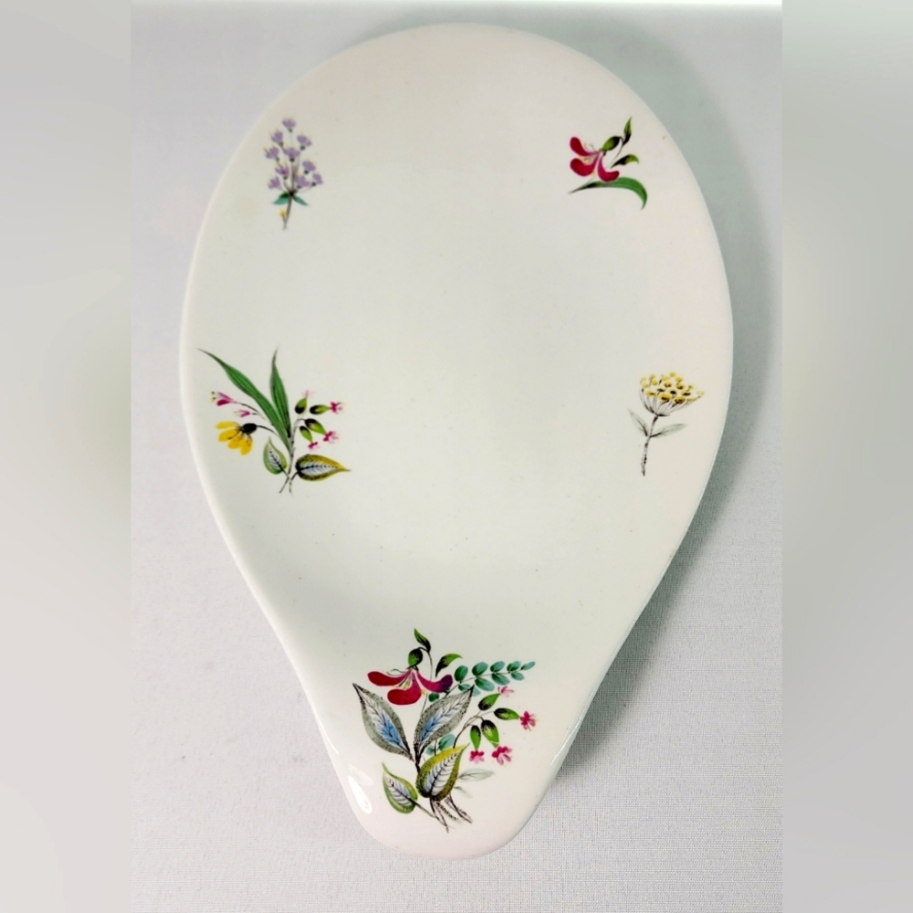Vintage oval Bouquet by Hall craft serving platter